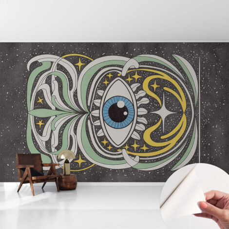 Fotomurale adesivo - parete decorativa - decorazione casa - stile moderno parete - Occhio simmetrico 416x254 cm