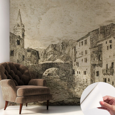 Fotomurale adesivo - parete decorativa - decorazione casa - stile moderno parete - Panorama urbano 250x250 cm