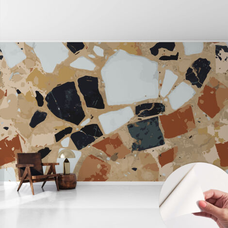 Fotomurale adesivo - parete decorativa - decorazione casa - stile moderno parete - Pietre rustiche 416x254 cm