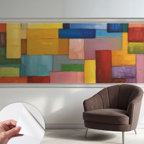 Fotomurale adesivo - parete decorativa - decorazione casa - stile moderno parete - Rettangoli colorati 250x104 cm