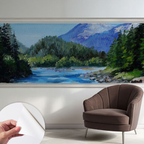Fotomurale adesivo - parete decorativa - decorazione casa - stile moderno parete - Scenario montano 250x104 cm