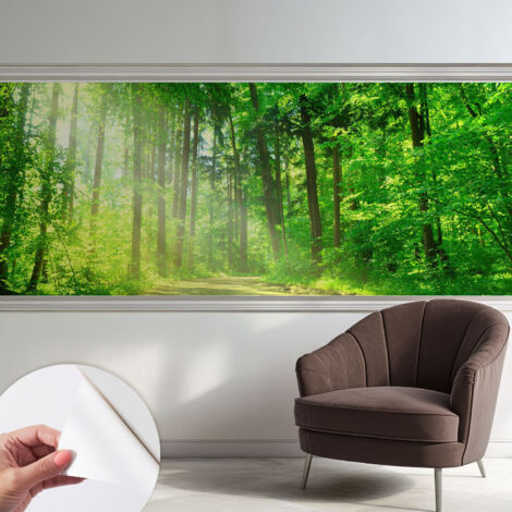 Fotomurale adesivo - parete decorativa - decorazione casa - stile moderno parete - Sentiero nel bosco 250x104 cm