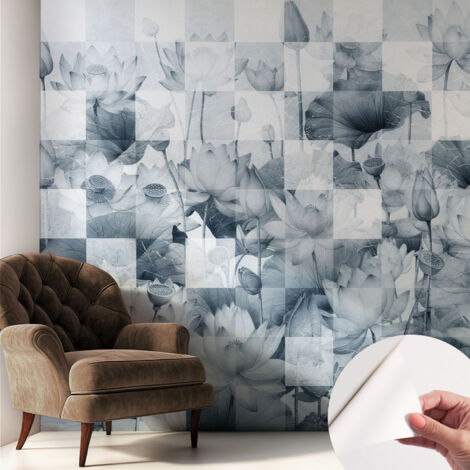 Fotomurale adesivo stickers - murali decorativo - soggiorno moderno - effetto realistico - Fiori di loto 250x250 cm