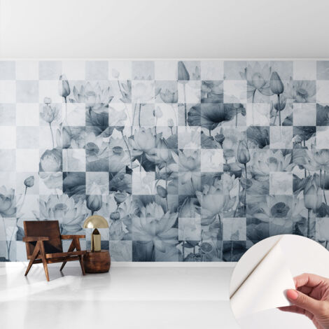 Fotomurale adesivo stickers - murali decorativo - soggiorno moderno - effetto realistico - Fiori di loto 416x254 cm