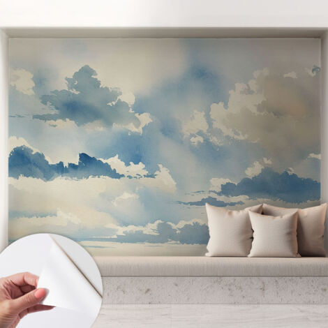 Fotomurale adesivo stickers - murali decorativo - soggiorno moderno - effetto realistico - Nuvole celesti 208x146 cm