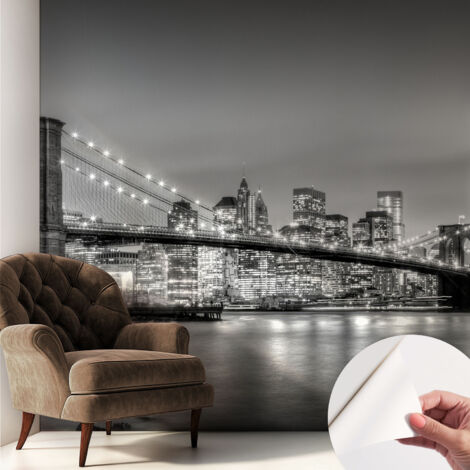 Fotomurale adesivo stickers - murali decorativo - soggiorno moderno - effetto realistico - Ponte metropolitano 250x250 cm