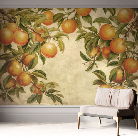 Fotomurale adesivo stickers - murali decorativo - soggiorno moderno - effetto realistico - Rami fruttati 312x219 cm