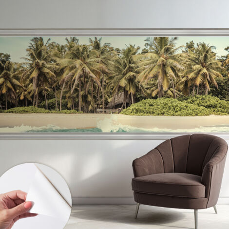 Fotomurale adesivo stickers - murali decorativo - soggiorno moderno - effetto realistico - Spiaggia tropicale 250x104 cm