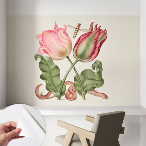 Fotomurale adesivo stickers - per camera da letto - per corridoio - decorazione casa moderna Bellezza dei tulipani 104x70 cm