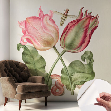 Fotomurale adesivo stickers - per camera da letto - per corridoio - decorazione casa moderna Bellezza dei tulipani 250x250 cm