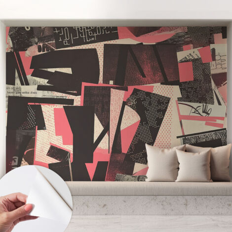 Fotomurale adesivo stickers - per camera da letto - per corridoio - decorazione casa moderna Collage geometrico 208x146 cm