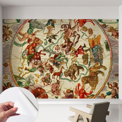 Fotomurale adesivo stickers - per camera da letto - per corridoio - decorazione casa moderna Composizioni stellari 152x104 cm
