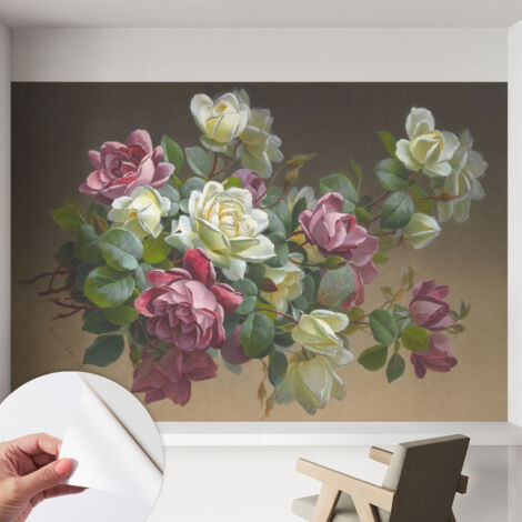 Fotomurale adesivo stickers - per camera da letto - per corridoio - decorazione casa moderna Eleganza floreale 152x104 cm