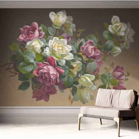 Fotomurale adesivo stickers - per camera da letto - per corridoio - decorazione casa moderna Eleganza floreale 312x219 cm