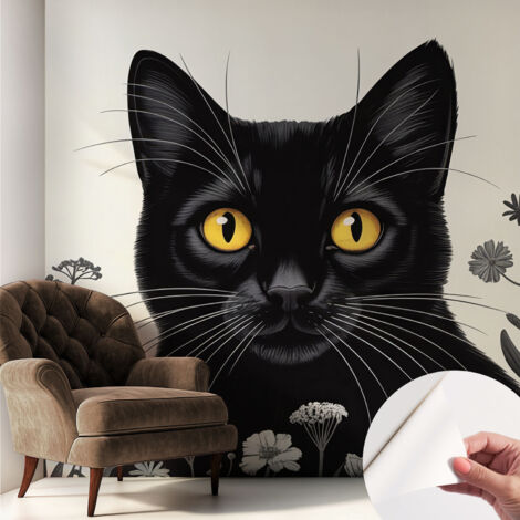 Fotomurale adesivo stickers - per camera da letto - per corridoio - decorazione casa moderna Fiori di gatto 250x250 cm