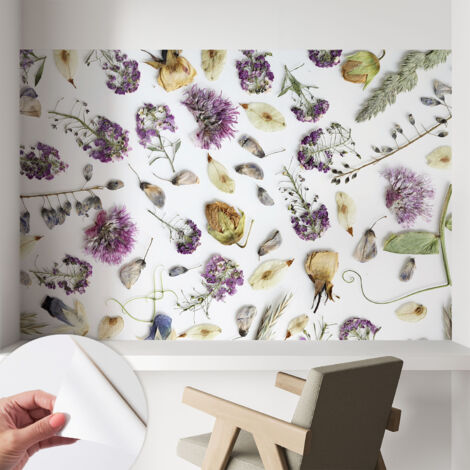 Fotomurale adesivo stickers - per camera da letto - per corridoio - decorazione casa moderna Fiori secchi 104x70 cm