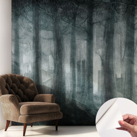 Fotomurale adesivo stickers - per camera da letto - per corridoio - decorazione casa moderna Foresta misteriosa 250x250 cm