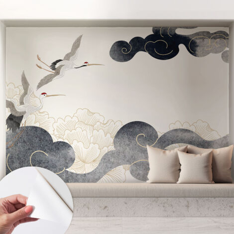 Fotomurale adesivo stickers - per camera da letto - per corridoio - decorazione casa moderna Gru in volo 208x146 cm