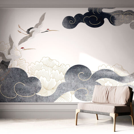 Fotomurale adesivo stickers - per camera da letto - per corridoio - decorazione casa moderna Gru in volo 312x219 cm