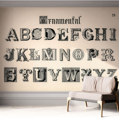 Fotomurale adesivo stickers - per camera da letto - per corridoio - decorazione casa moderna Lettere decorative 312x219 cm