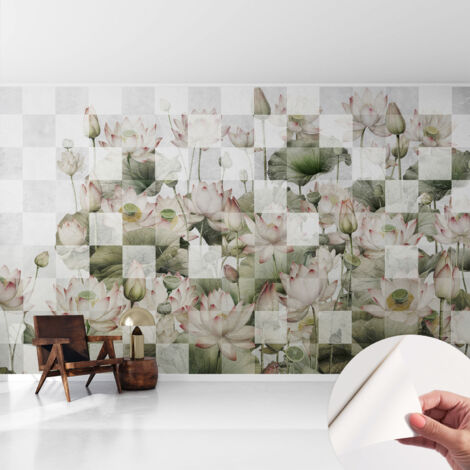 Fotomurale adesivo stickers - per camera da letto - per corridoio - decorazione casa moderna Motivi di loto 416x254 cm