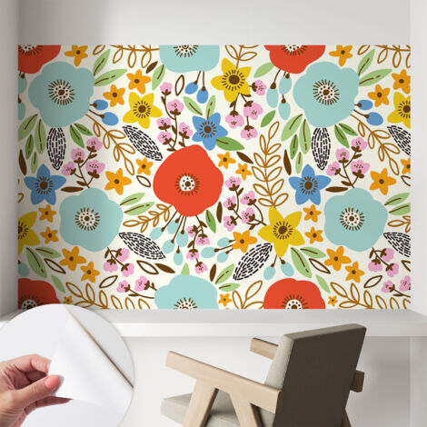 Fotomurale adesivo stickers - per camera da letto - per corridoio - decorazione casa moderna Motivo floreale 104x70 cm