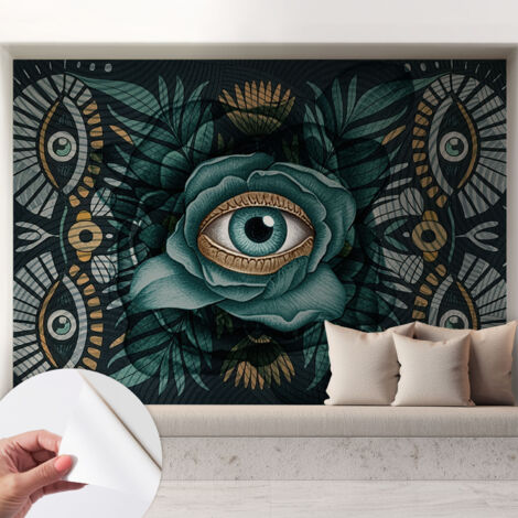 Fotomurale adesivo stickers - per camera da letto - per corridoio - decorazione casa moderna Occhio floreale 208x146 cm