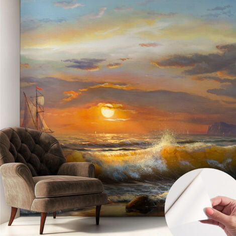 Fotomurale adesivo stickers - per camera da letto - per corridoio - decorazione casa moderna Panorama marino 250x250 cm