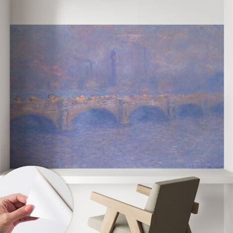 Fotomurale adesivo stickers - per camera da letto - per corridoio - decorazione casa moderna Ponte blu 104x70 cm