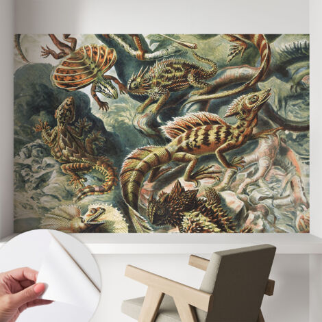 Fotomurale adesivo stickers - per camera da letto - per corridoio - decorazione casa moderna Rettili esotici 104x70 cm