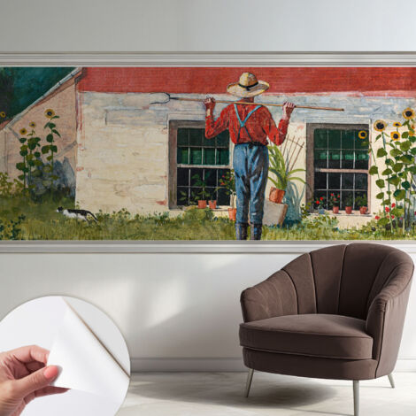 Fotomurale adesivo stickers - per camera da letto - per corridoio - decorazione casa moderna Scena di campagna 250x104 cm