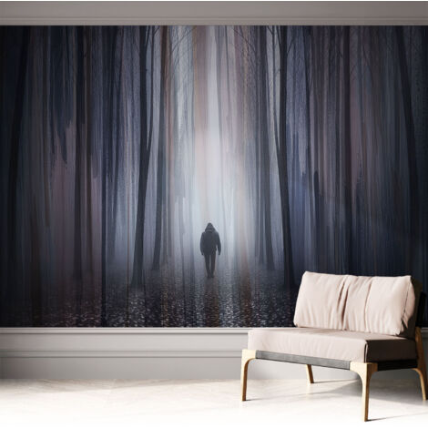 Fotomurale adesivo stickers - per camera da letto - per corridoio - decorazione casa moderna Silenzio della foresta 312x219 cm