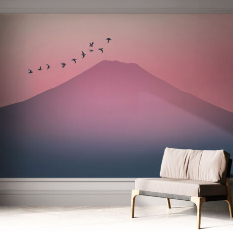 Fotomurale adesivo stickers - per camera da letto - per corridoio - decorazione casa moderna Tramonto di montagna 312x219 cm