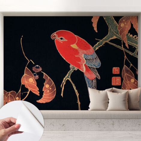 Fotomurale adesivo stickers - per camera da letto - per corridoio - decorazione casa moderna Uccello esotico 208x146 cm