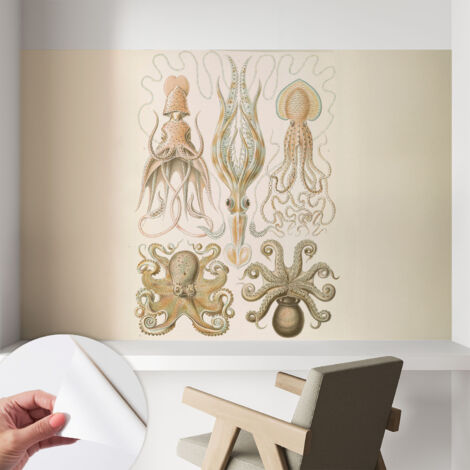 Fotomurale adesivo stickers - per camera da letto - per corridoio - decorazione casa moderna Vita marina 104x70 cm