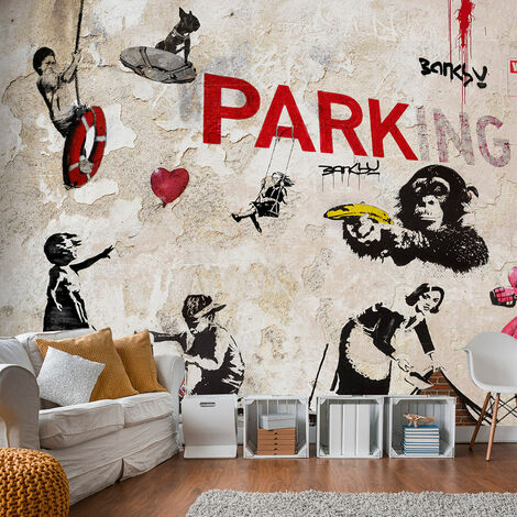 Fotomurale - [Banksy] Graffiti Collage - 150x105