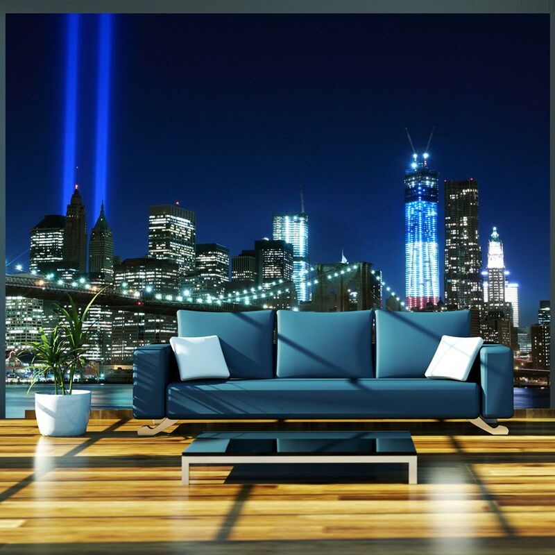Fotomurale - Floodlights Over Nyc 350x270cm Carta