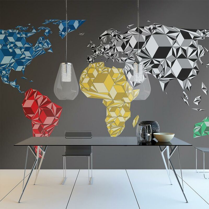Erroi - Fotomurale - Map Of The World - Colorful