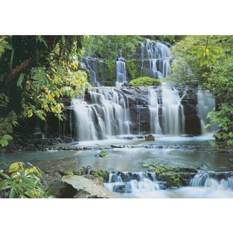 Fotomurale Pura Kaunui Falls 368x254 cm 8-256 Komar - Multicolore