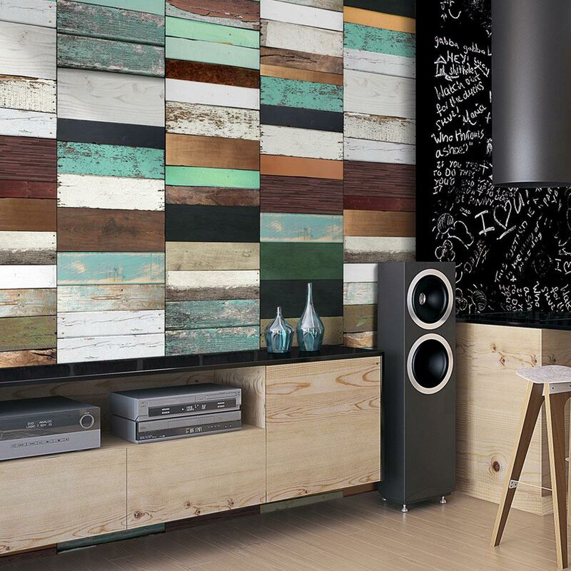 Fotomurale - Struttura di Legno 50x1000cm Carta da...