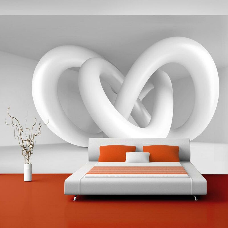 Fotomurale - White Weave 400x280cm Carta da Parato...