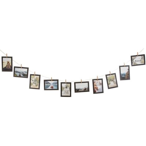 Fotorahmen Loft Kiefer 10x15cm - Schwarz