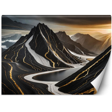 Fototapete Abstrakte Berge Minimalismus 100x70 cm