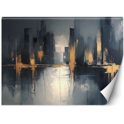 Fototapete Abstraktes Schwarz und Gold 150x105 cm