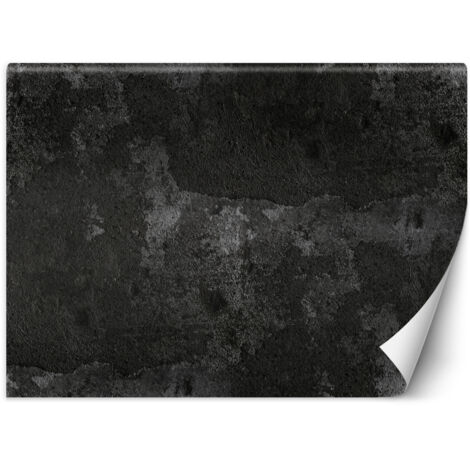 Fototapete Alte Stein Betonwand Schwarz 100x70 cm