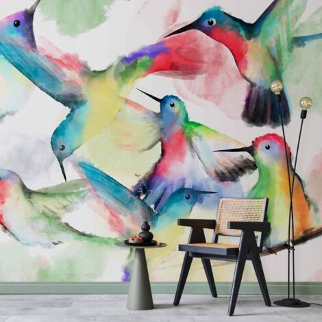 Fototapete – Aquarellvögel