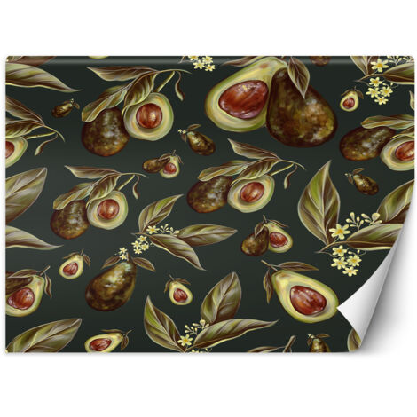 Fototapete Avocado Früchte Obst Braun 150x105 cm