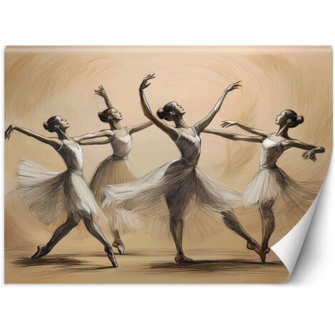 Fototapete Ballerinas tanzen Vintage 150x105 cm