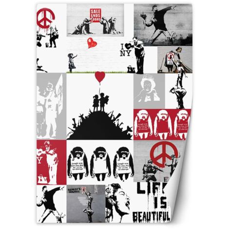 Fototapete Banksy-Kunstwerk 100x140 cm