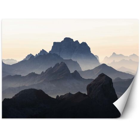 Fototapete Berge im Nebel 300x210 cm